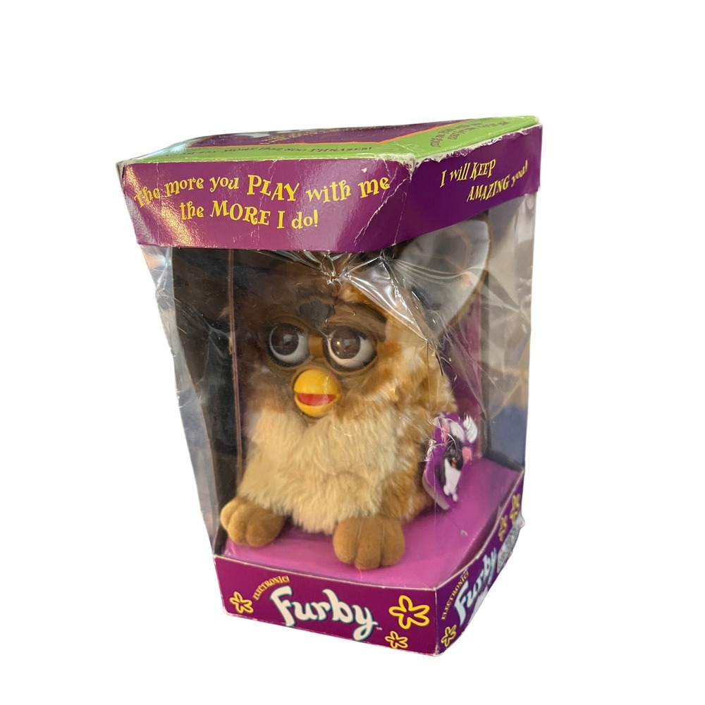 Vintage 1998 Tiger Electronics‎ Furby  Tan Cream Brown Eyes New in Box Opened